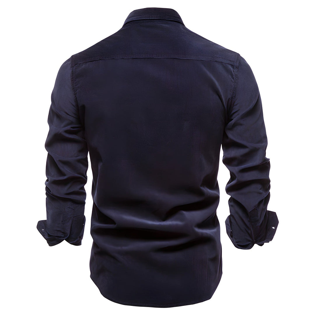 Sleeve cuff and button detail on mens modern fashion shirt