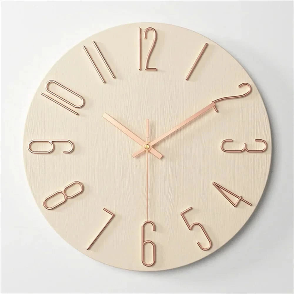 Stylish interior design showcasing a contemporary silent clock for home decor