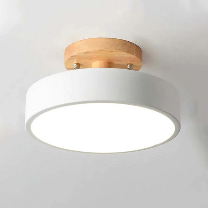 Interior lighting fixture installed on a white ceiling, highlighting contemporary home decor