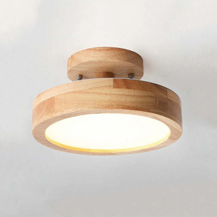 LED lighting fixture viewed from an upward angle showcasing its slim circular design
