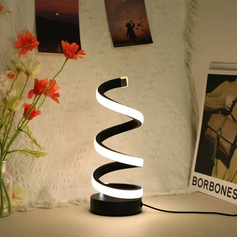 Close-up of the sleek black workspace accessory showing modern LED lighting