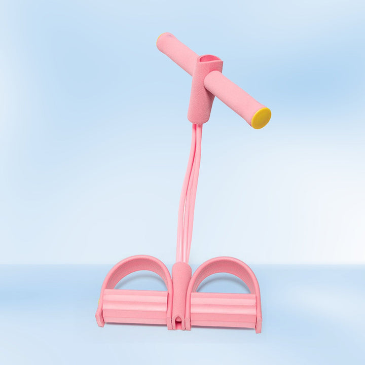 Flexible resistance band for physical therapy, yoga, and comprehensive full-body stretching.