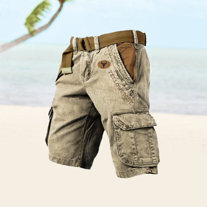 Durable outdoor cargo shorts for men with utility pockets