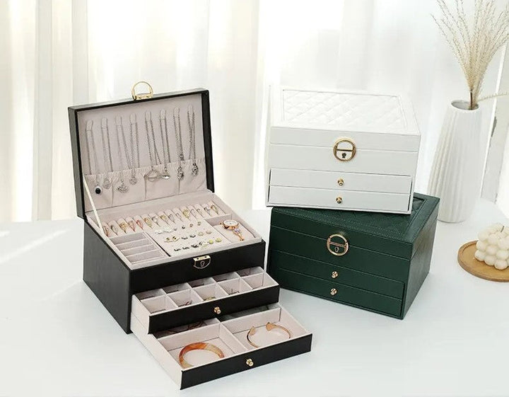 Perfect gift idea womens multilayer jewellery box in use