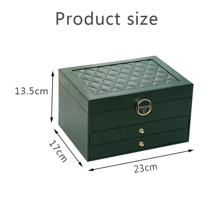 Luxurious leather texture on the exterior of jewellery case