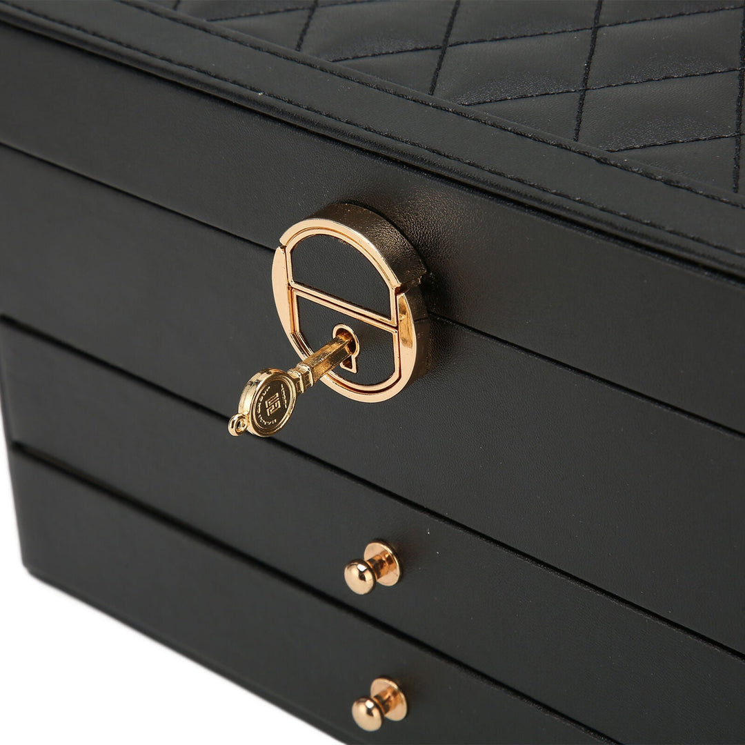 Multitier vanity case for rings earrings and necklaces