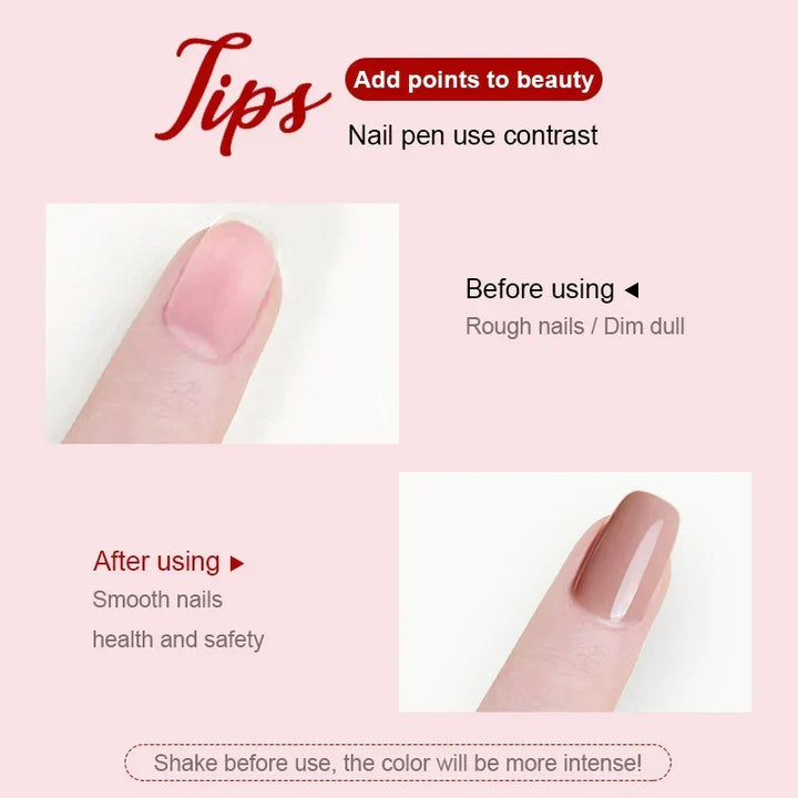 At home manicure setup featuring easy to use nail color pen