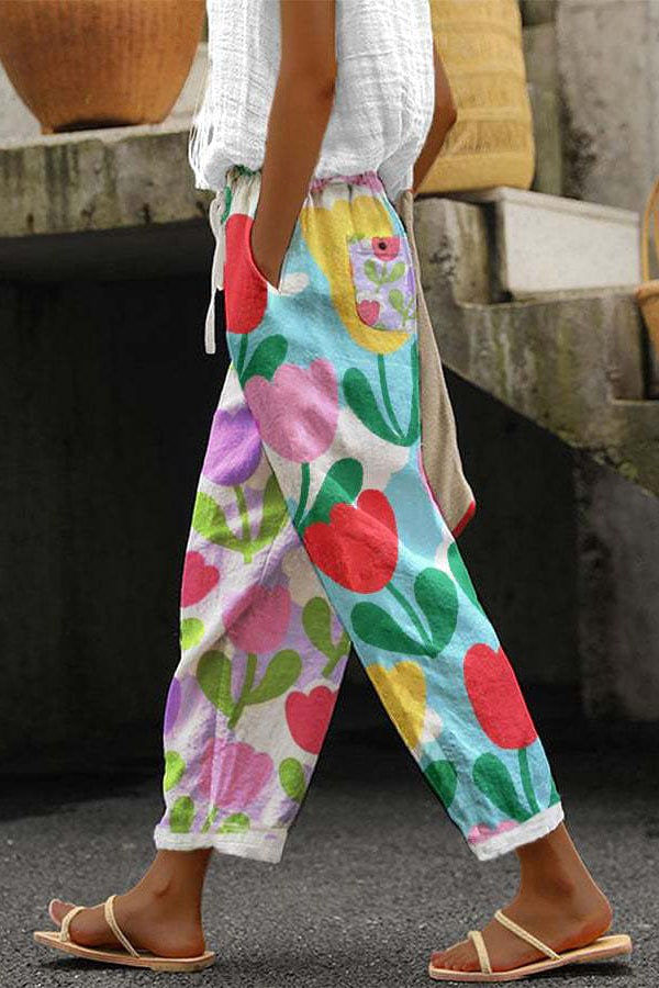 Back view of stylish womens trousers showing fitted silhouette