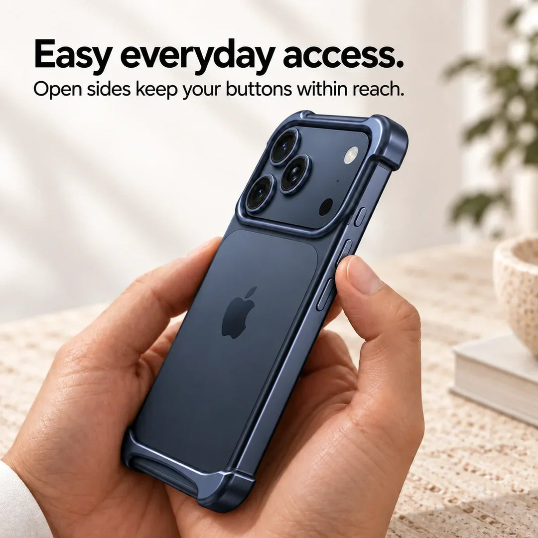 Green slim metal bumper case for iPhone with protective inner lining