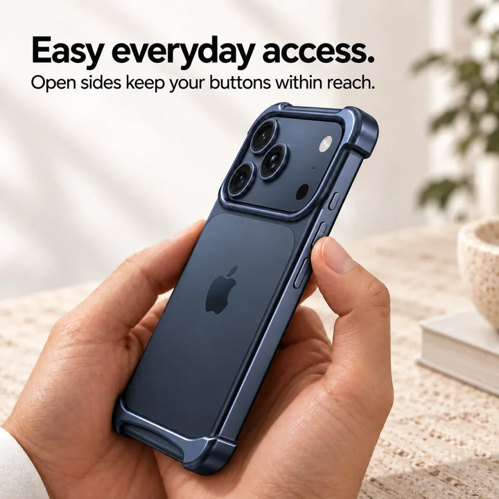 Green slim metal bumper case for iPhone with protective inner lining