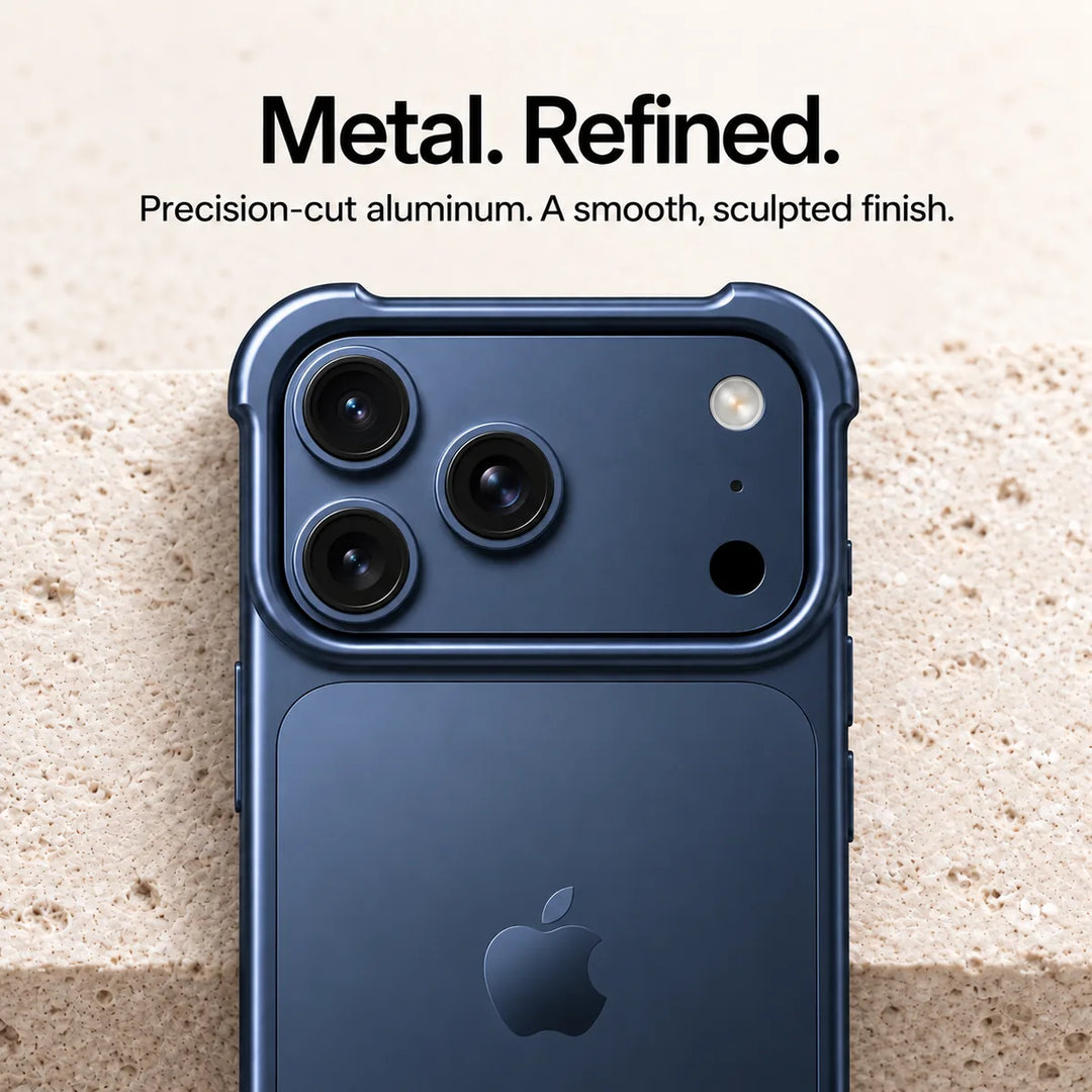 Red metal bumper case for iPhone offering bold color and protection