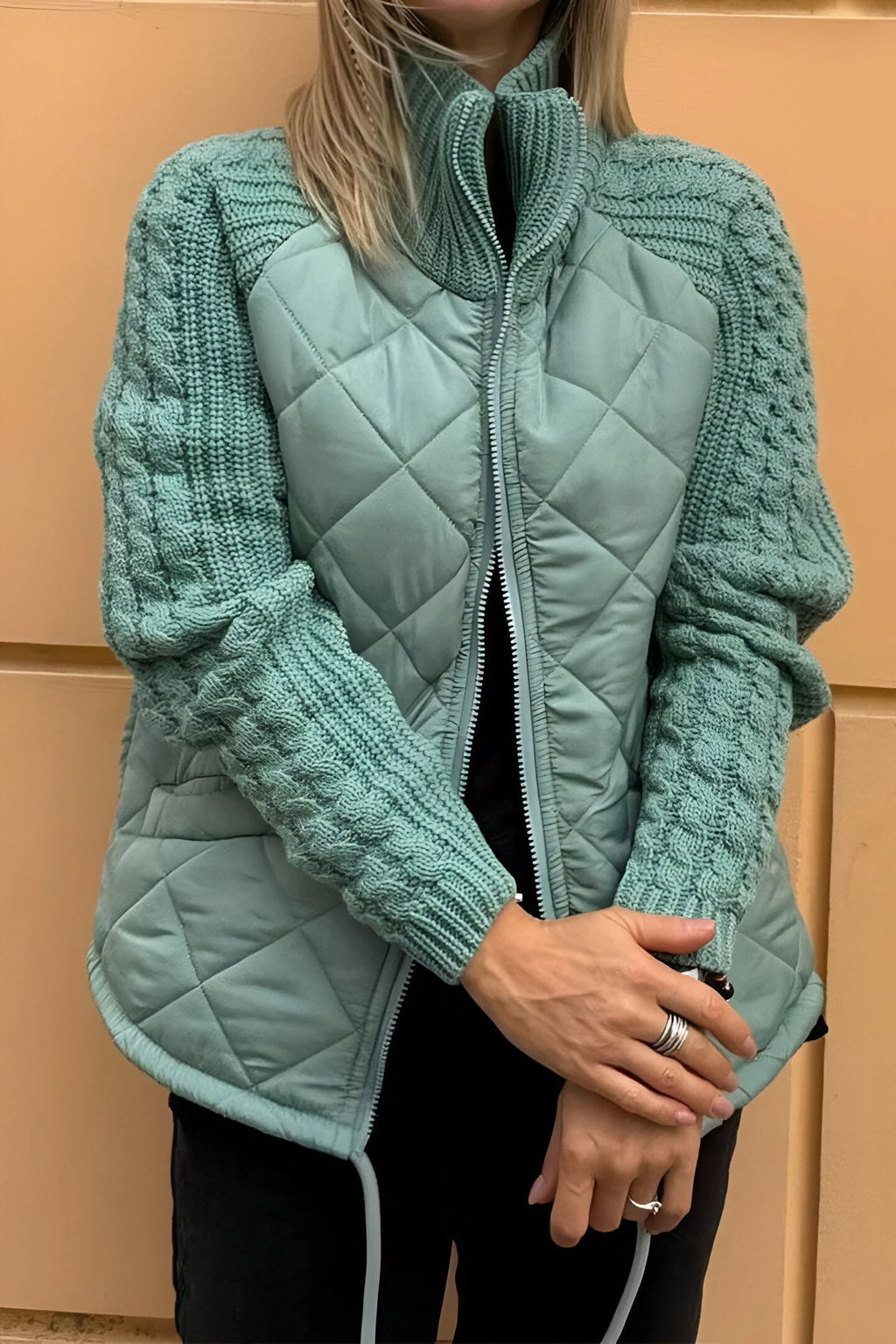 Brienne | Women’s Quilted Mock Neck Jacket