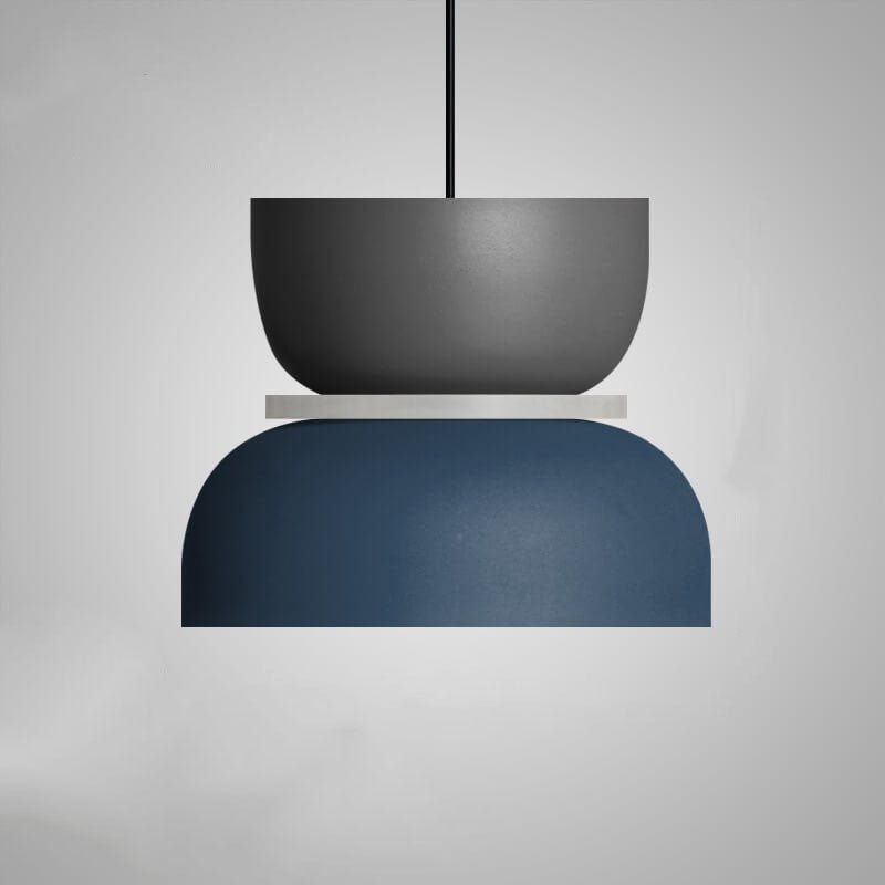 Minimalist LED hanging lamp showcasing a vibrant colorful lampshade