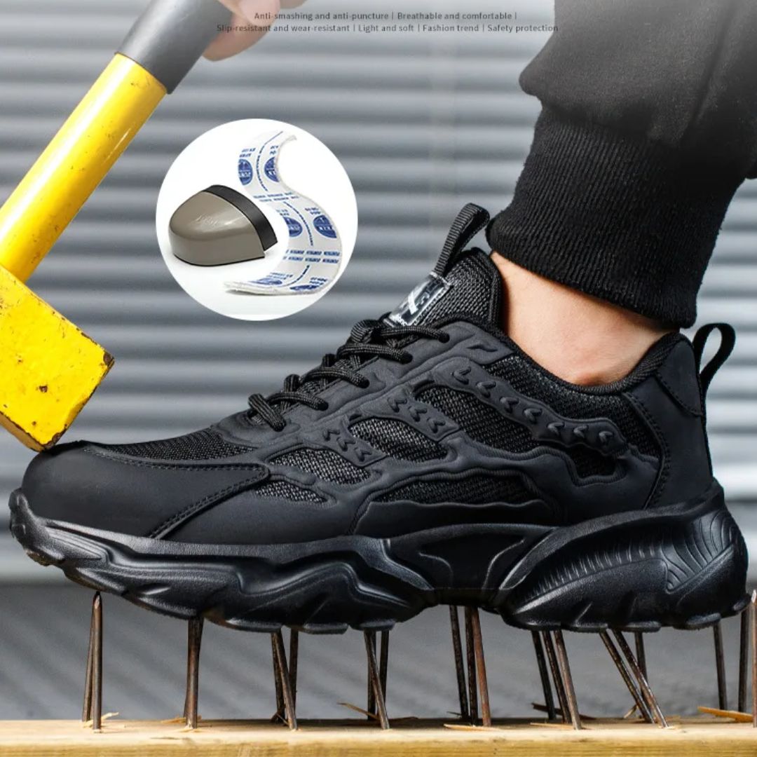 Anti puncture shoes flex test demonstrating flexible soft midsole