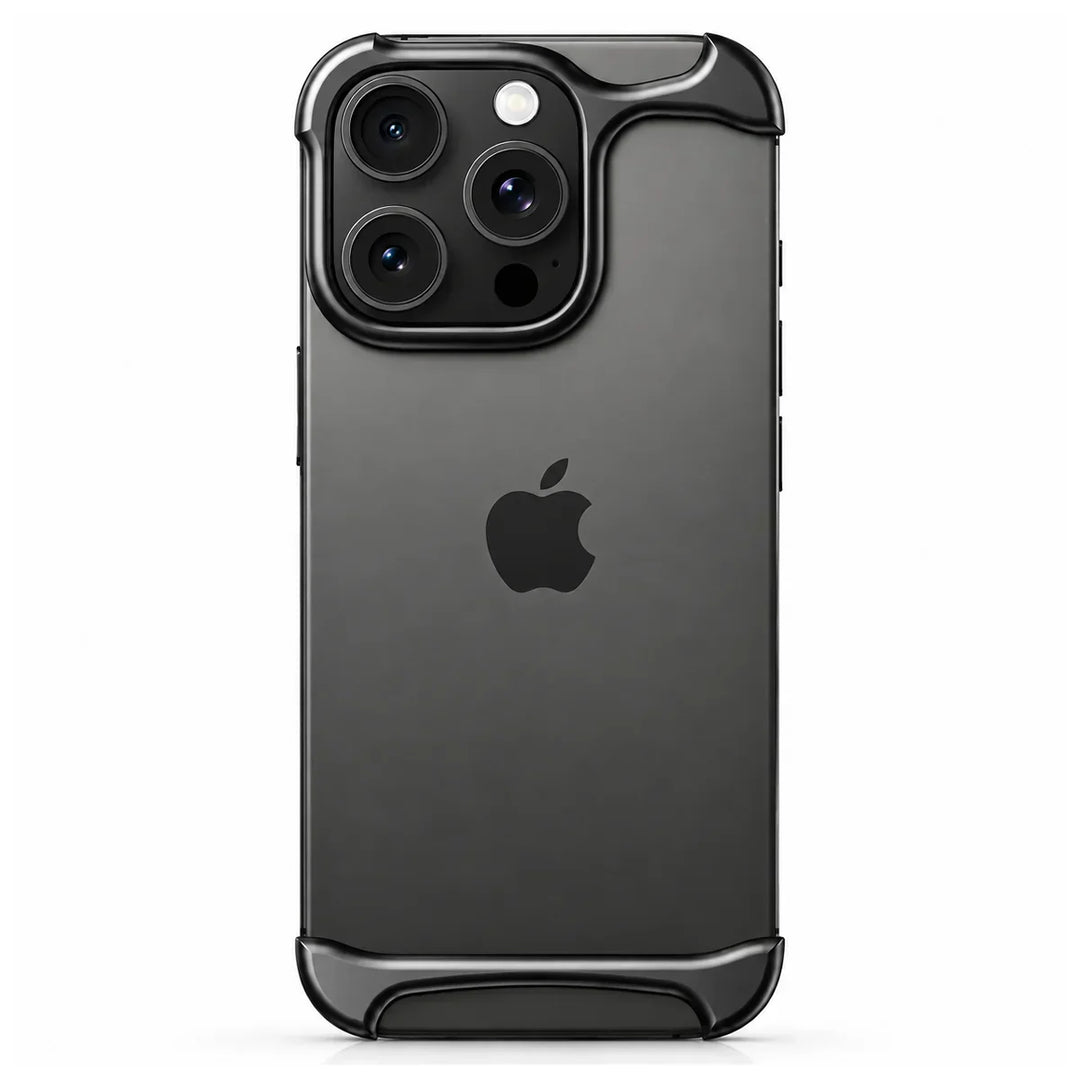 Dark grey slim aluminum phone case emphasizing ultra-thin profile