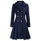 Viella | Women’s Double Breasted Fit Flare Coat