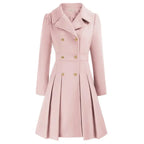 Viella | Women’s Double Breasted Fit Flare Coat