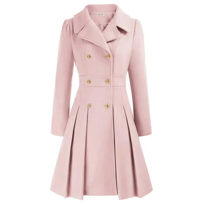 Viella | Women’s Double Breasted Fit Flare Coat