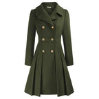 Viella | Women’s Double Breasted Fit Flare Coat