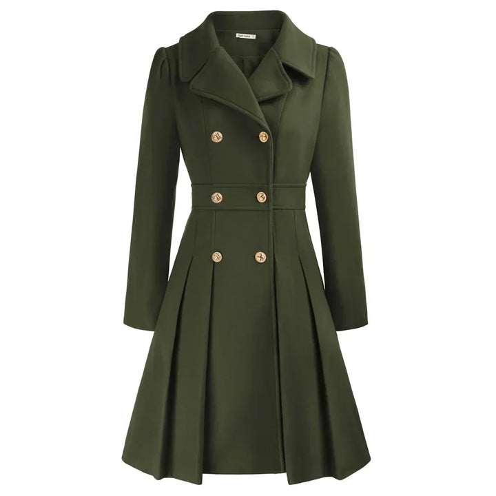 Viella | Women’s Double Breasted Fit Flare Coat