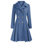 Viella | Women’s Double Breasted Fit Flare Coat