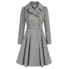 Viella | Women’s Double Breasted Fit Flare Coat