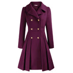 Viella | Women’s Double Breasted Fit Flare Coat