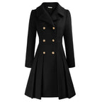 Viella | Women’s Double Breasted Fit Flare Coat
