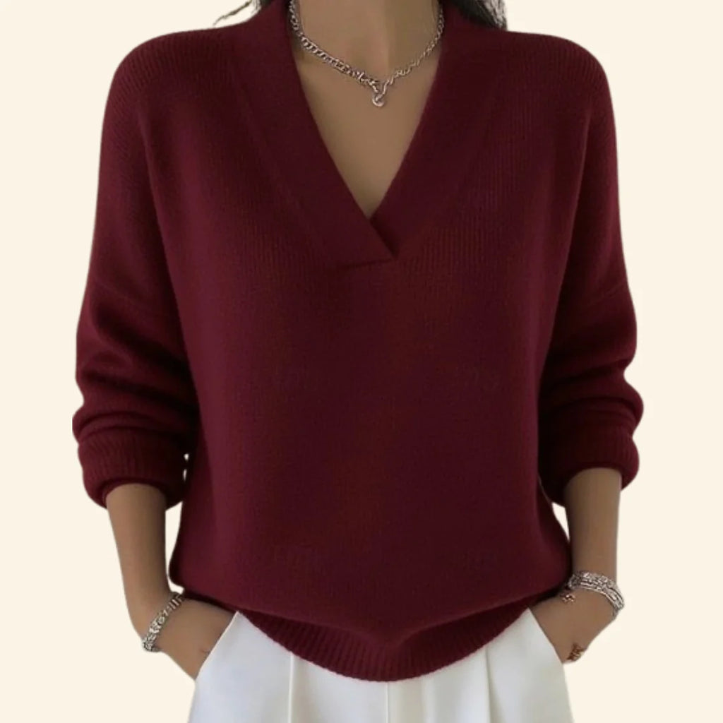 Aira | Women’s V Neck Long Sleeve Sweater