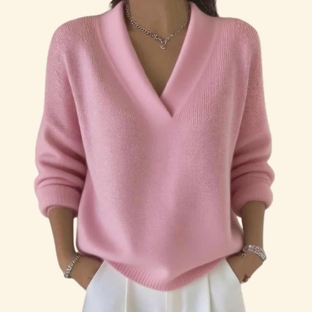 Aira | Women’s V Neck Long Sleeve Sweater