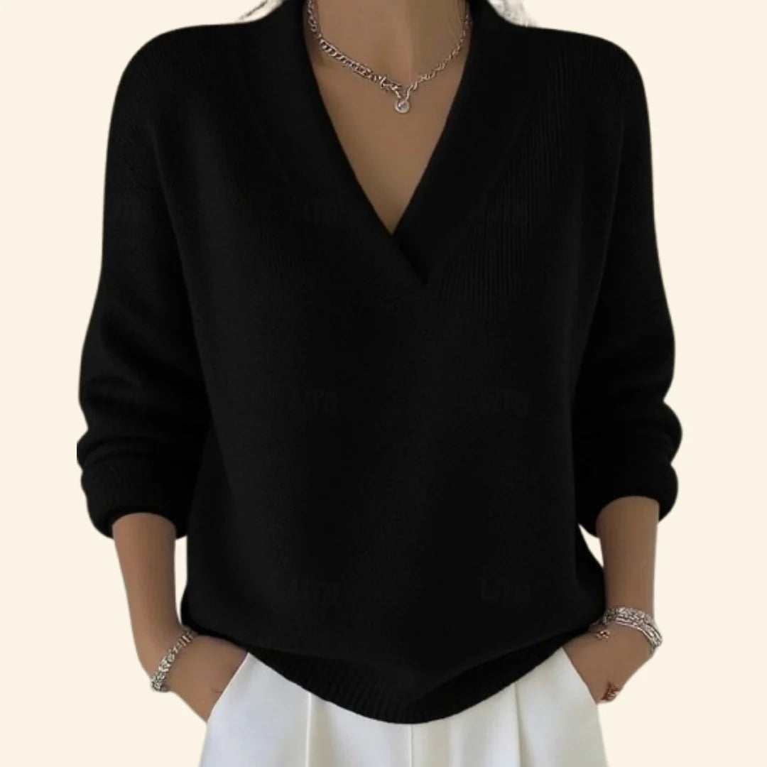 Aira | Women’s V Neck Long Sleeve Sweater