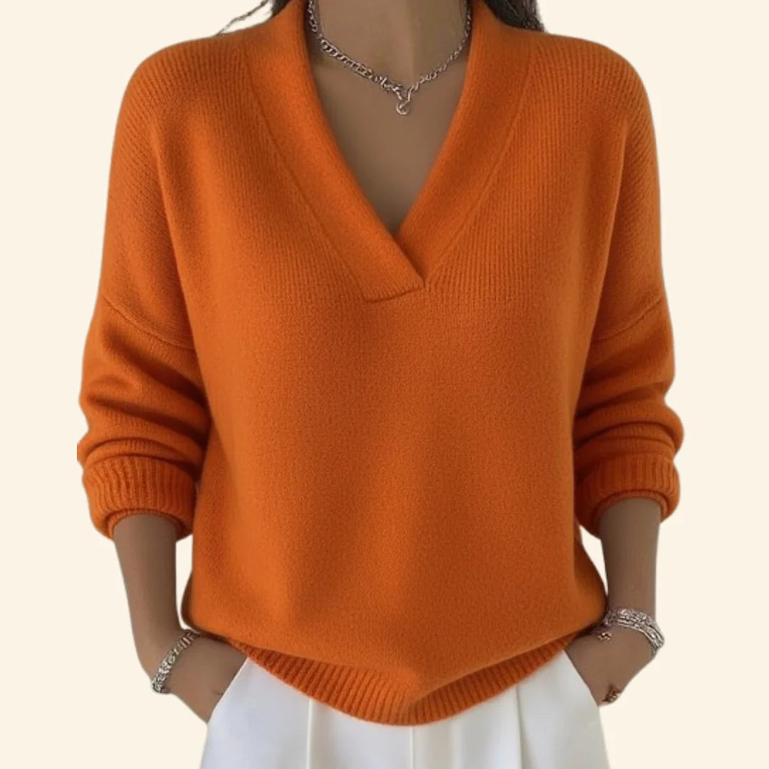 Aira | Women’s V Neck Long Sleeve Sweater
