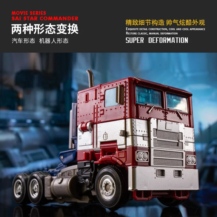 Sci-fi robot action figure posed dynamically with weapon accessories