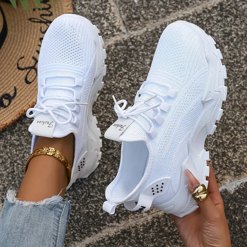 Comfortable casual walking shoes for women with breathable mesh upper