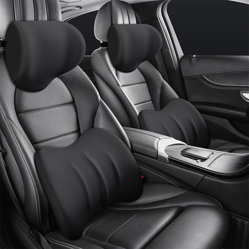 Ergonomic auto seat cushion providing back support during road trips
