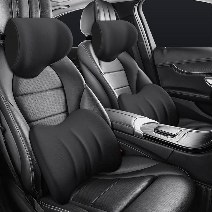 Ergonomic auto seat cushion providing back support during road trips