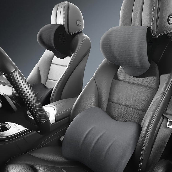 Universal orthopedic car pillow for spine support and travel comfort