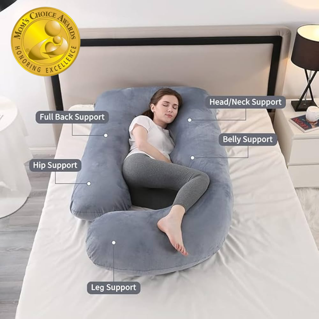 Versatile full-body pregnancy support cushion for restful sleep during maternity