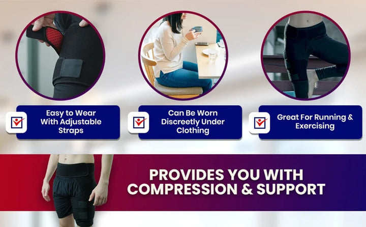 Ergonomic orthopedic support brace worn on waist for hip pain relief
