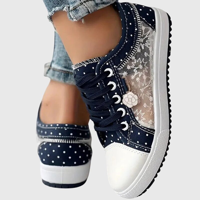 Bottom sole grip pattern of women's slip-resistant comfort walking shoes