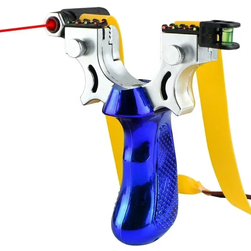 Blue handle outdoor precision shooting toy with laser guide and yellow band