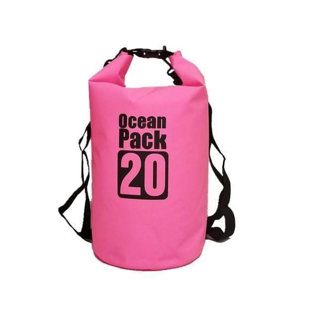 Travel friendly waterproof dry bag fitting easily into a camping backpack