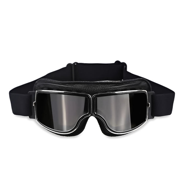 UV protection riding goggles with adjustable strap for helmet compatibility