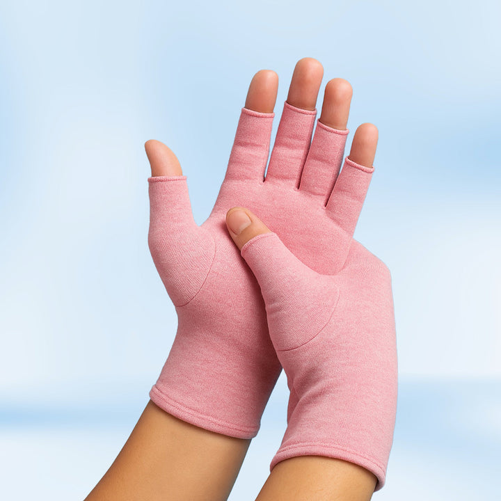 Breathable material detail of unisex therapeutic hand gloves