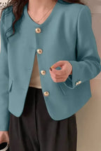 Cresselle | Women’s Round Neck Cropped Blazer