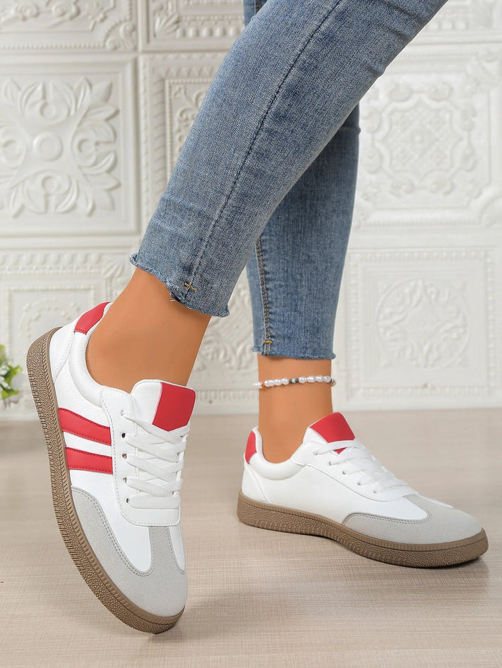 Close-up of stitching detail on women orthopedic walking footwear