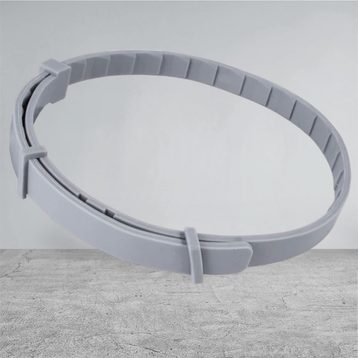 Water resistant flea collar for pets laid flat, showing pest protection design