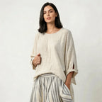 Women’s Blouse and Striped Midi Skirt Set