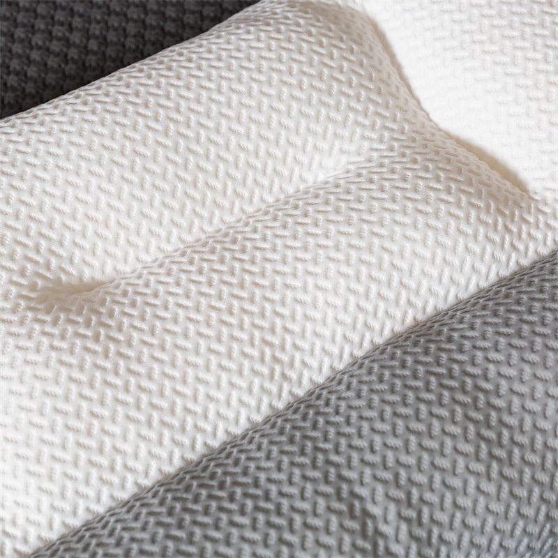 Orthopedic cervical pillow showing proper head placement for side sleepers