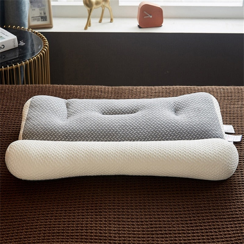 Detailed shot of washable outer pillowcase zipper and soft texture